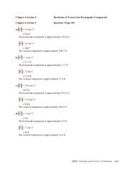 MHR • Calculus and Vectors 12 Solutions 644 Chapter 6 Section 5 ...