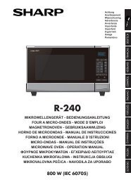 R-240W Operation-Manual DE FR NL ES IT - Sharp