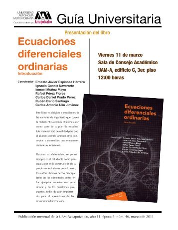 Ecuaciones diferenciales ordinarias - UAM Azcapotzalco ...