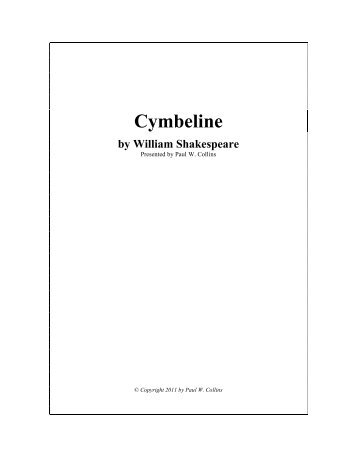 Cymbeline - Shakespeare Right Now!