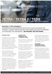 tetra / tetra 2 / teds wideband data for a global pmr ... - Etherstack