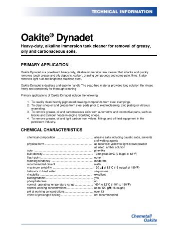 OakiteÂ® Dynadet - Super Kleen Direct