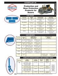 Production and Wear Protection Products for Dozers Caterpillar D9