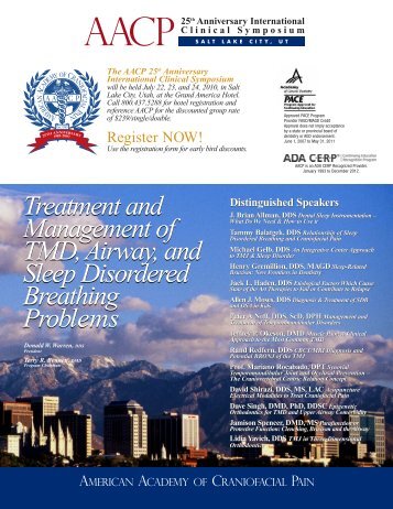 Salt Lake City, UT - American Academy of Craniofacial Pain