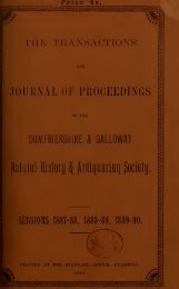 Vol 6 - Dumfriesshire & Galloway Natural History and Antiquarian ...