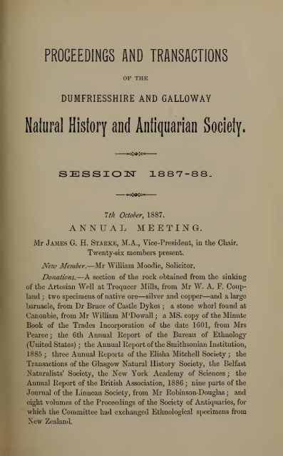 Vol 6 - Dumfriesshire & Galloway Natural History and Antiquarian ...