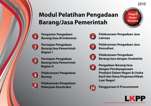 Modul Pelatihan Pengadaan Barang/Jasa Pemerintah