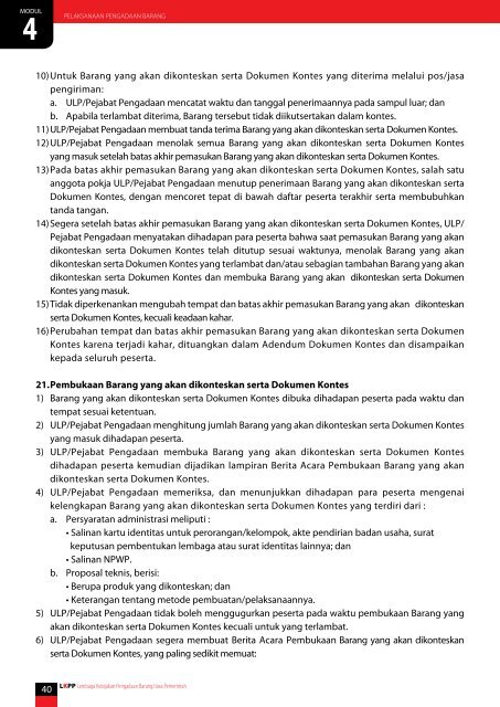 Modul Pelatihan Pengadaan Barang/Jasa Pemerintah