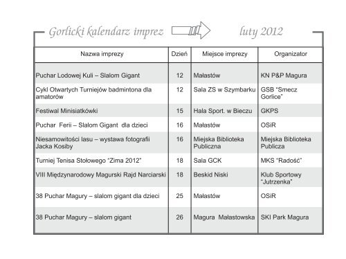 Gorlicki kalendarz imprez zaproszenie Gorlicki kalendarz imprez ...