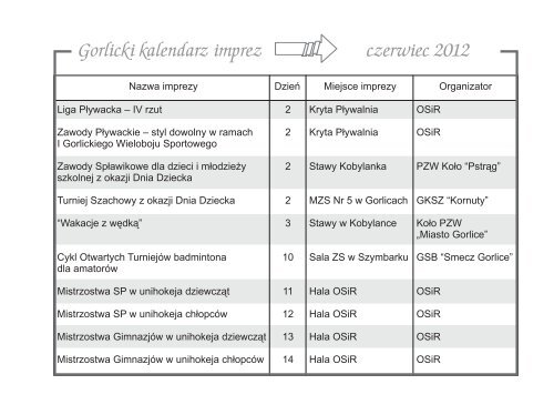 Gorlicki kalendarz imprez zaproszenie Gorlicki kalendarz imprez ...
