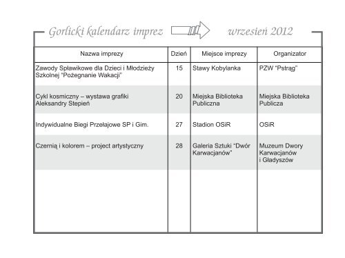 Gorlicki kalendarz imprez zaproszenie Gorlicki kalendarz imprez ...