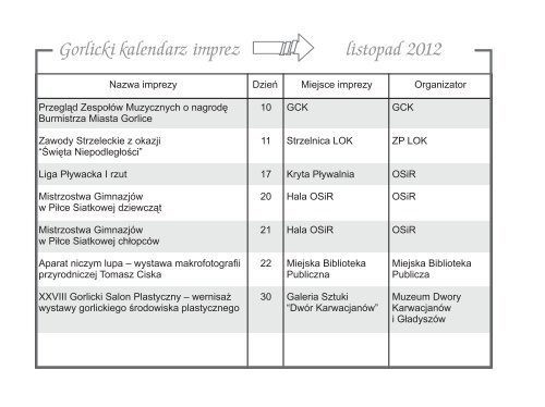 Gorlicki kalendarz imprez zaproszenie Gorlicki kalendarz imprez ...
