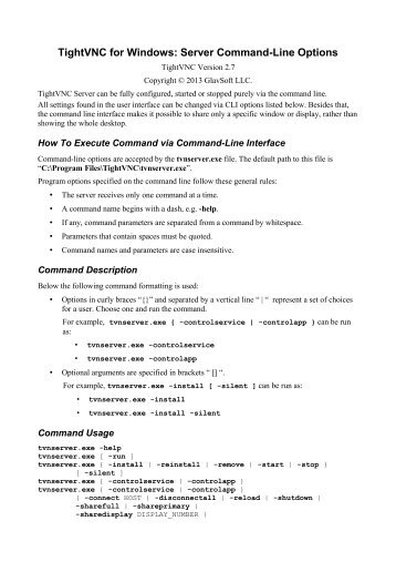 Tightvnc Silent Installation Command Tightvnc Silent Installation Command