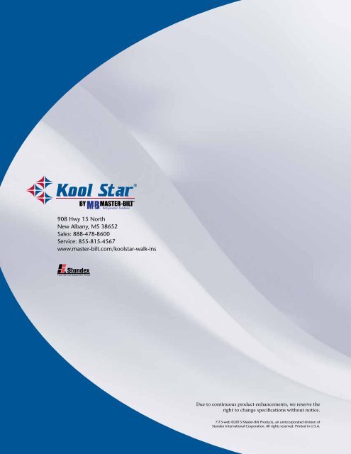 View Kool Star Brochure pdf file - Master-Bilt