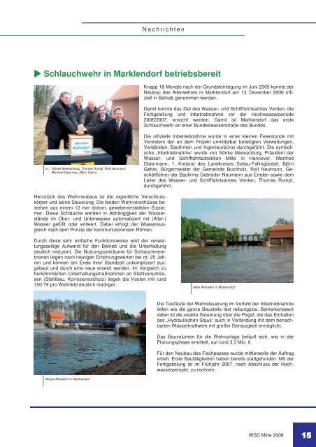 Informationen - WSD Mitte - Wasser- und Schifffahrtsverwaltung des ...