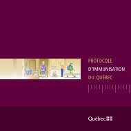 Protocole d'immunisation du QuÃ©bec (PIQ) - FacultÃ© de mÃ©decine