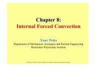 Chapter 8: Internal Forced Convection