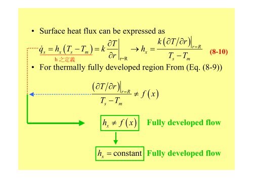 Chapter 8: Internal Forced Convection