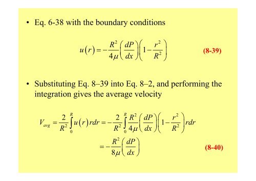 Chapter 8: Internal Forced Convection