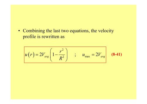 Chapter 8: Internal Forced Convection