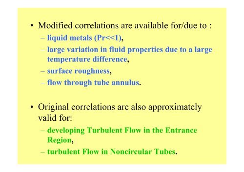 Chapter 8: Internal Forced Convection