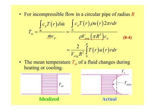 Chapter 8: Internal Forced Convection