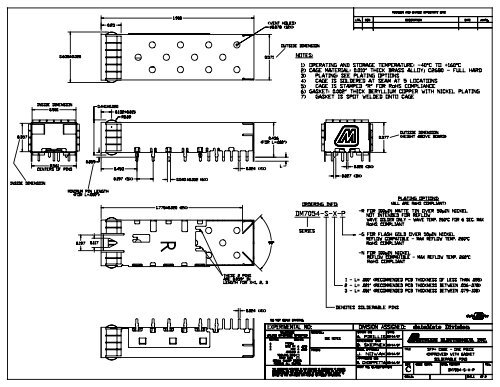 SFP+ One-Port Solder Tail Engineer Drawing - Methode Electronics ...