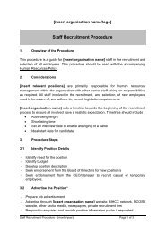 Staff Recruitment Procedure - The MHCC Policy Resource