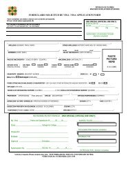 FORMULARIO SOLICITUD DE VISA -VISA APPLICATION FORM ...