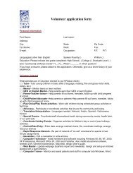 Volunteer application form - Mary's Center