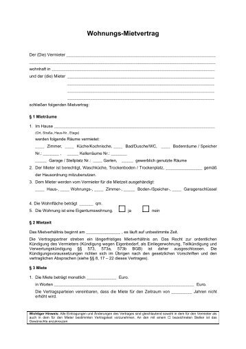 Muster-Mietvertrag als PDF-Dokument öffnen - Mieterverein Dorsten