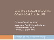 web 2.0 e social media per comunicare la salute - Marketing sociale ...