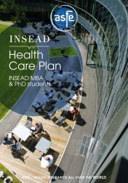 Health Care Plan - INSEAD - PhD Programme