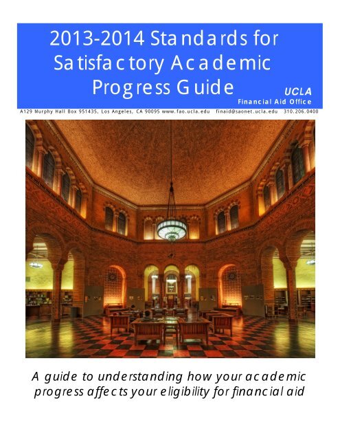 Satisfactory Academic Progress Guide - UCLA Financial Aid Office