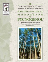 Pycnogenol monograph - American Botanical Council