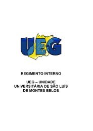 Regimento Interno - UEG - SÃ£o LuÃ­s de Montes Belos