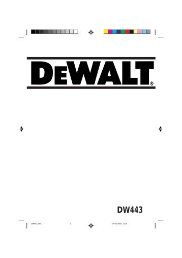 DW443.pm5 04-12-2000, 12:01 1 - Service - DeWALT