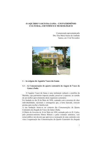 O AQUÃRIO VASCO DA GAMA â UM PATRIMÃNIO ... - Academia