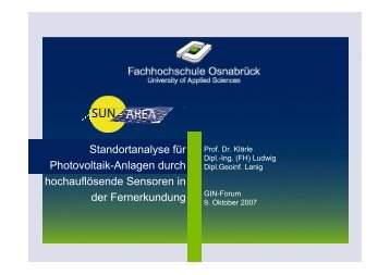 Standortanalyse für Photovoltaik-Anlagen durch hochauflösende ...