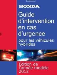 Guide d'intervention en cas d'urgence - Honda Canada
