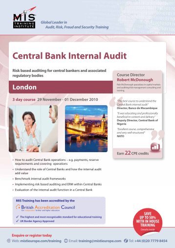 Central Bank Internal Audit - MIS Training