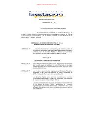 Ordenanza nÂ° 33 Sobre derechos municipales al 01/01/2011