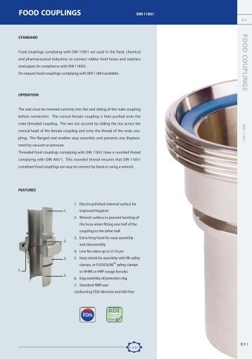 Food couplings DIN 11851 - LMC-Couplings