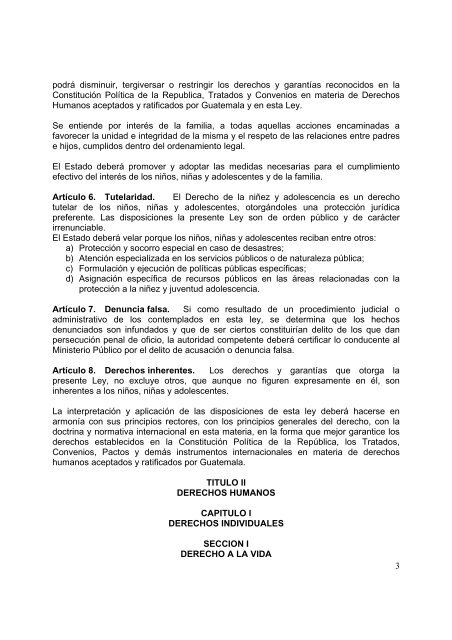 1 DECRETO NÃMERO 27-2003 EL CONGRESO DE LA ... - Pami