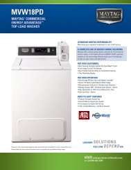 Dimension Guide - Maytag Commercial Laundry