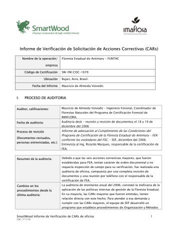 Informe de VerificaciÃ³n de SolicitaciÃ³n de Acciones Correctivas ...