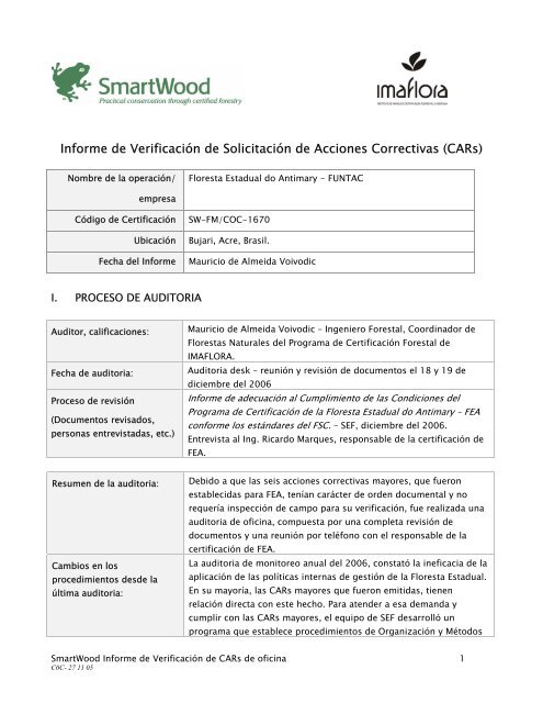 Informe de VerificaciÃ³n de SolicitaciÃ³n de Acciones Correctivas ...