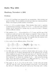 Solutions - Georg Mohr-Konkurrencen