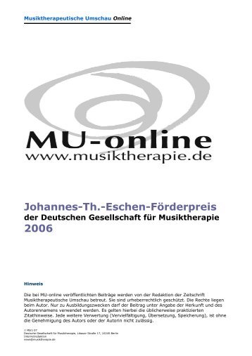 Johannes-Th. - Deutsche Gesellschaft für Musiktherapie