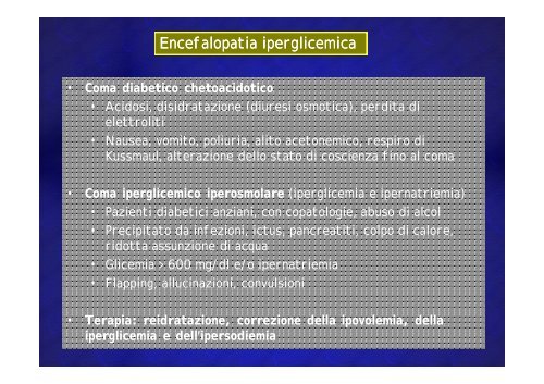 Encefalopatie anossica, ipoglicemica, diselettrolitica Encefalopatie ...